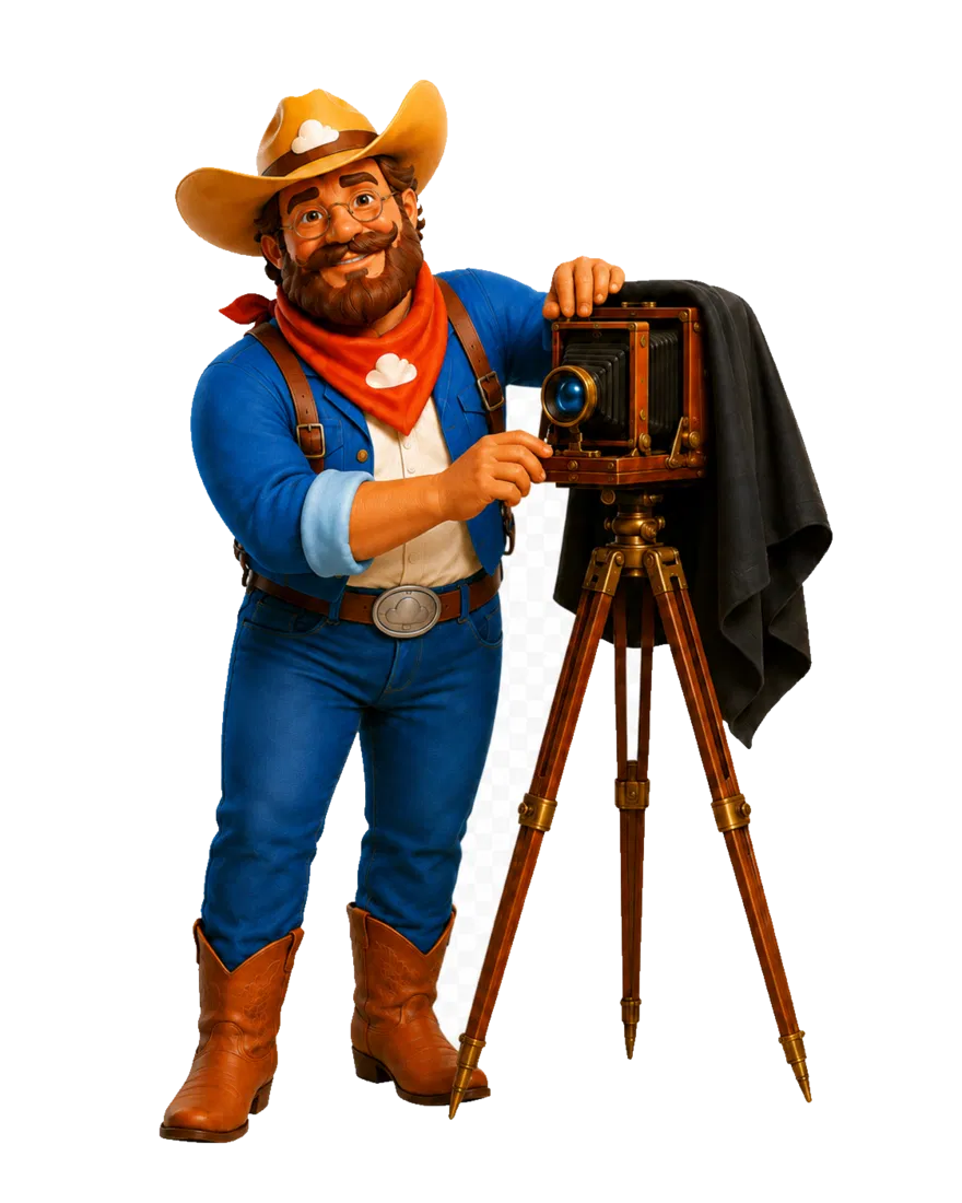 Cloud Cowboy Co. photography mascot